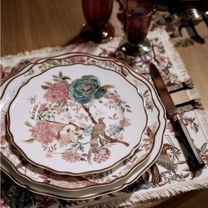 Dior jardin large morning bird dessert plate  Brand New!